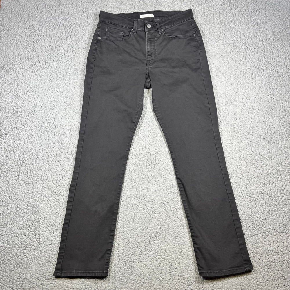 Levis Classic Straight Jeans Womens 10M W30 L30 Black Denim Pants 392500001